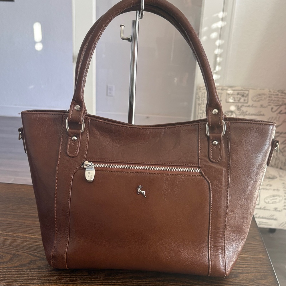 Ashwood Vintage Chestnut Brown Leather Tote Bag